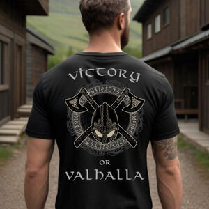 Victory Or Valhalla Viking Warrior T-shirt